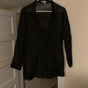 Black long sleeve button down shirt